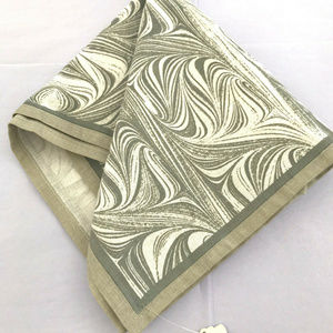 Anthropologie Cotton Linen Napkins Gray Abstract Pattern 20" Square SET OF 2 NWT